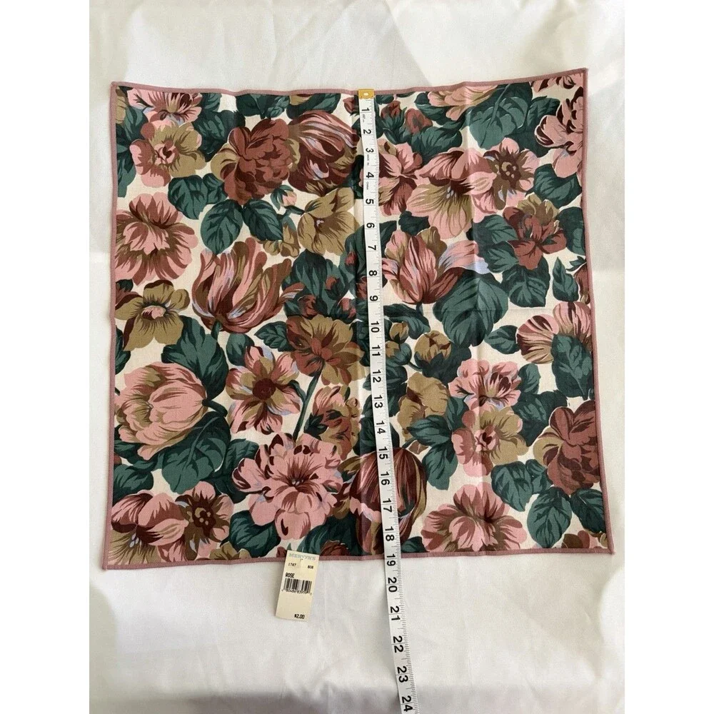Mervyn's NWT Floral Grandmacore Napkins Pink Cotton/Poly 2pk Cottagecore
